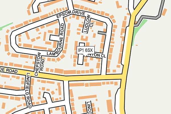 IP1 6SX map - OS OpenMap – Local (Ordnance Survey)