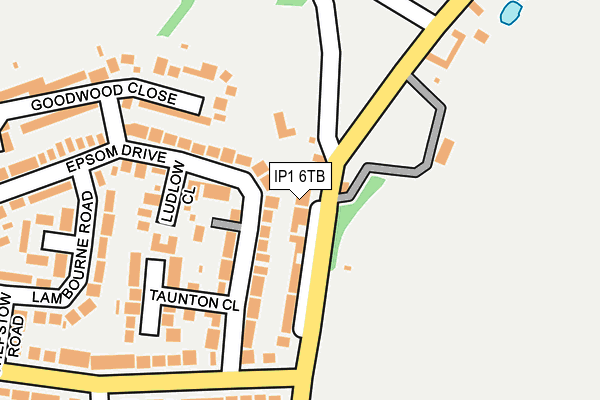 IP1 6TB map - OS OpenMap – Local (Ordnance Survey)