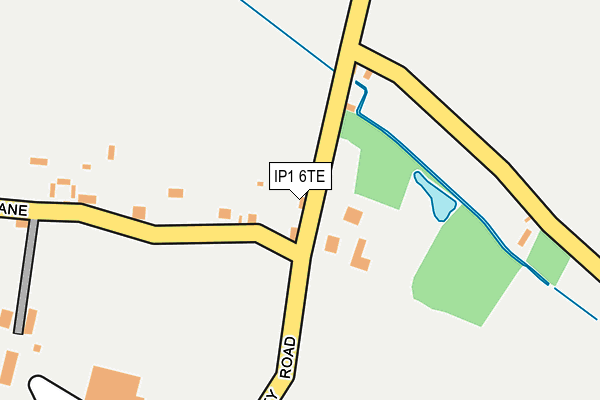 IP1 6TE map - OS OpenMap – Local (Ordnance Survey)