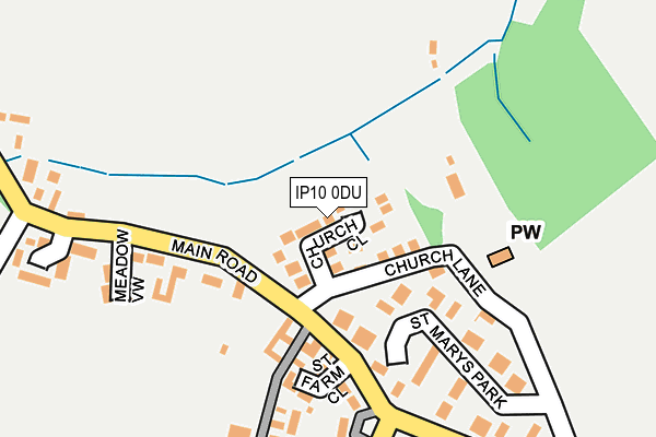 IP10 0DU map - OS OpenMap – Local (Ordnance Survey)