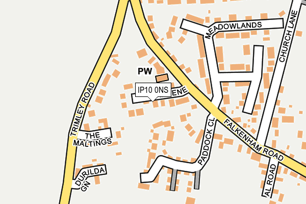 IP10 0NS map - OS OpenMap – Local (Ordnance Survey)