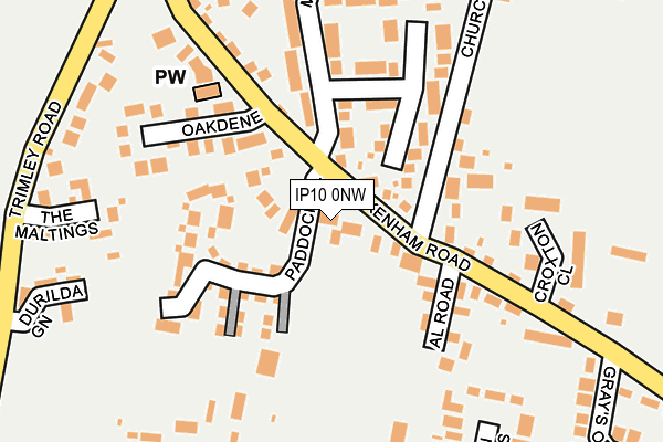 IP10 0NW map - OS OpenMap – Local (Ordnance Survey)