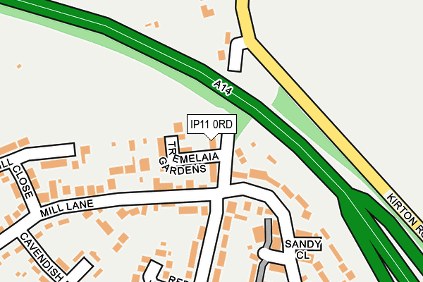 IP11 0RD map - OS OpenMap – Local (Ordnance Survey)