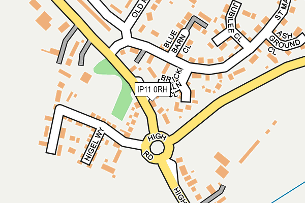 IP11 0RH map - OS OpenMap – Local (Ordnance Survey)