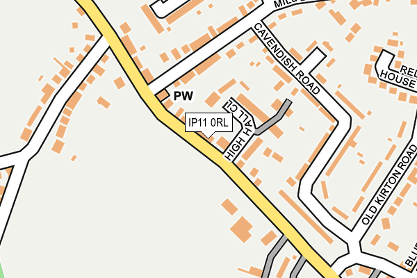 IP11 0RL map - OS OpenMap – Local (Ordnance Survey)