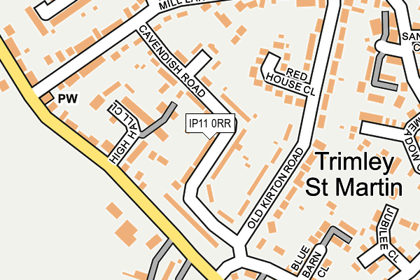 IP11 0RR map - OS OpenMap – Local (Ordnance Survey)