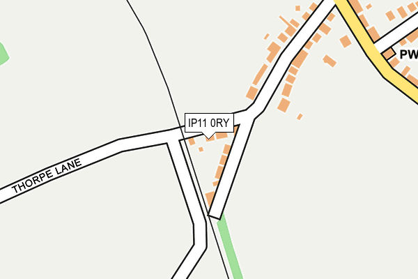 IP11 0RY map - OS OpenMap – Local (Ordnance Survey)