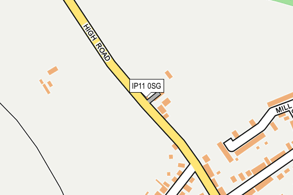 IP11 0SG map - OS OpenMap – Local (Ordnance Survey)