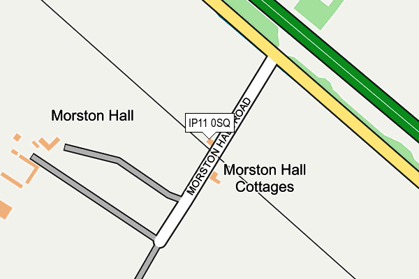 IP11 0SQ map - OS OpenMap – Local (Ordnance Survey)