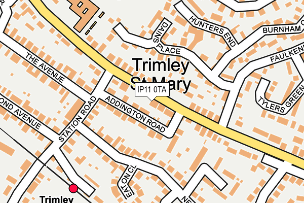 IP11 0TA map - OS OpenMap – Local (Ordnance Survey)