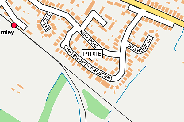IP11 0TE map - OS OpenMap – Local (Ordnance Survey)