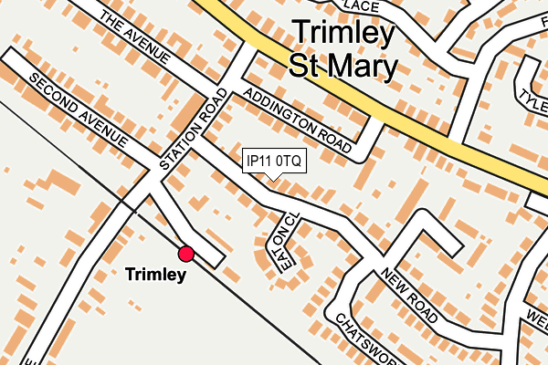 IP11 0TQ map - OS OpenMap – Local (Ordnance Survey)