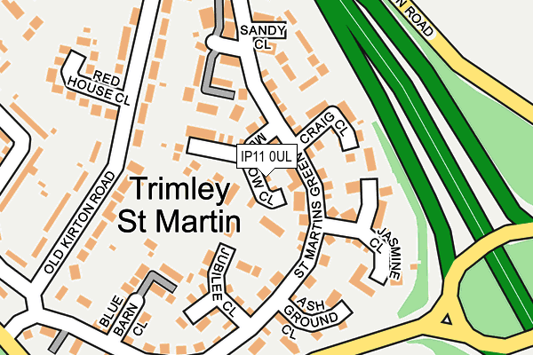 IP11 0UL map - OS OpenMap – Local (Ordnance Survey)