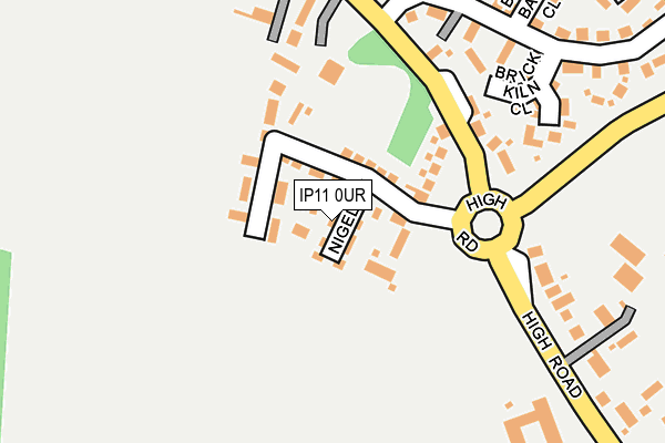 IP11 0UR map - OS OpenMap – Local (Ordnance Survey)