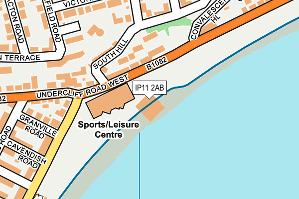 IP11 2AB map - OS OpenMap – Local (Ordnance Survey)