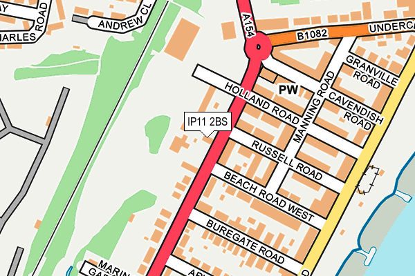 IP11 2BS map - OS OpenMap – Local (Ordnance Survey)