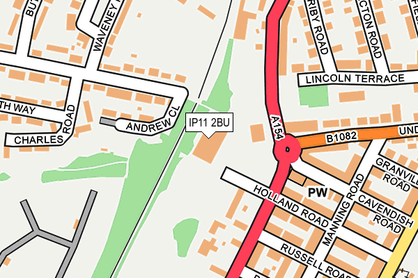 IP11 2BU map - OS OpenMap – Local (Ordnance Survey)