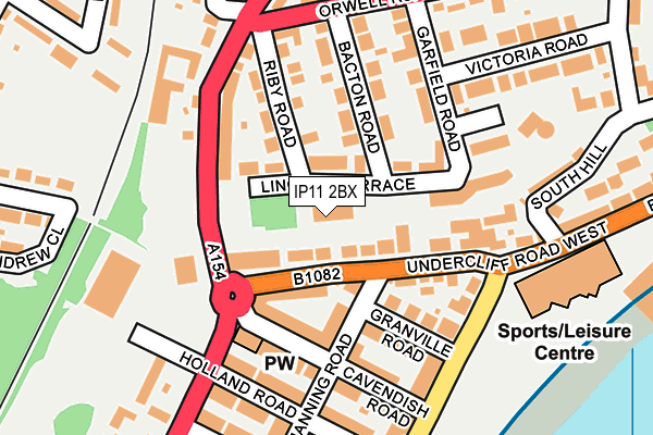IP11 2BX map - OS OpenMap – Local (Ordnance Survey)