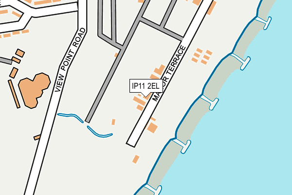 IP11 2EL map - OS OpenMap – Local (Ordnance Survey)