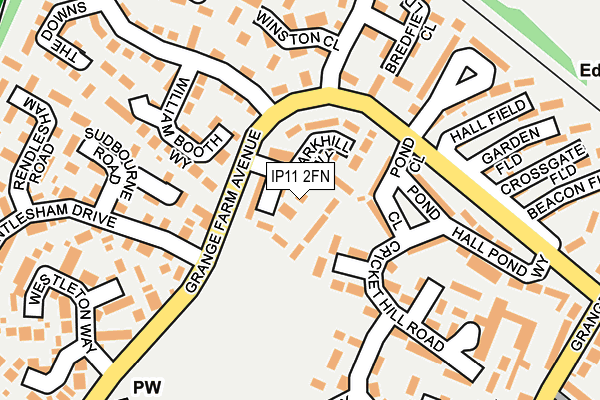 IP11 2FN map - OS OpenMap – Local (Ordnance Survey)