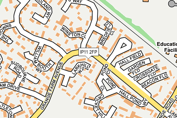 IP11 2FP map - OS OpenMap – Local (Ordnance Survey)