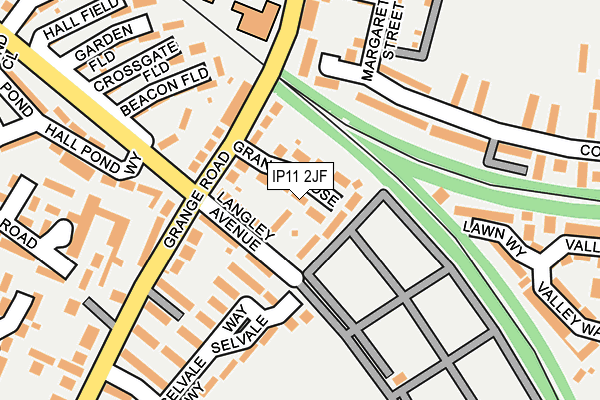 IP11 2JF map - OS OpenMap – Local (Ordnance Survey)