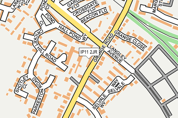 IP11 2JR map - OS OpenMap – Local (Ordnance Survey)