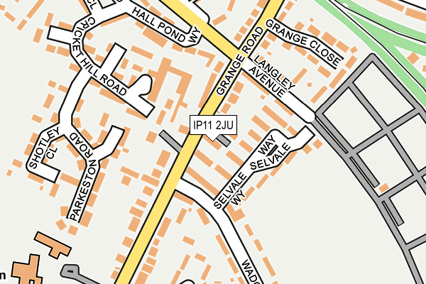 IP11 2JU map - OS OpenMap – Local (Ordnance Survey)