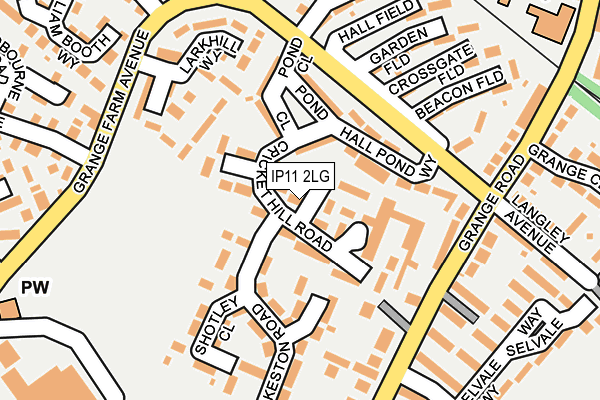 IP11 2LG map - OS OpenMap – Local (Ordnance Survey)