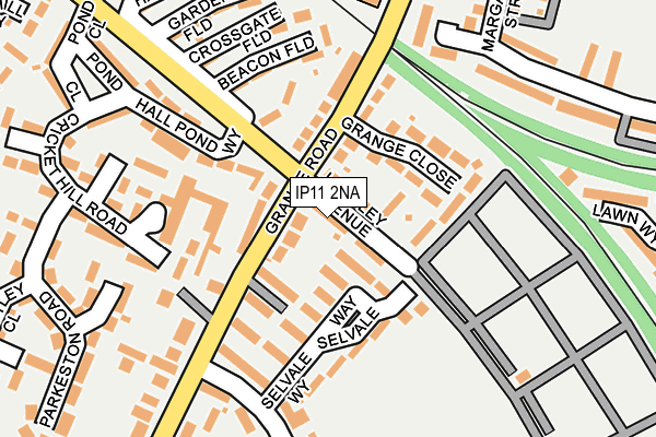 IP11 2NA map - OS OpenMap – Local (Ordnance Survey)