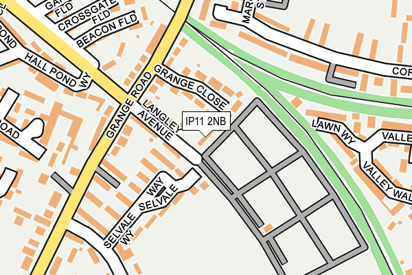 IP11 2NB map - OS OpenMap – Local (Ordnance Survey)