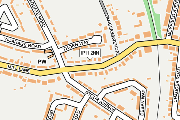 IP11 2NN map - OS OpenMap – Local (Ordnance Survey)