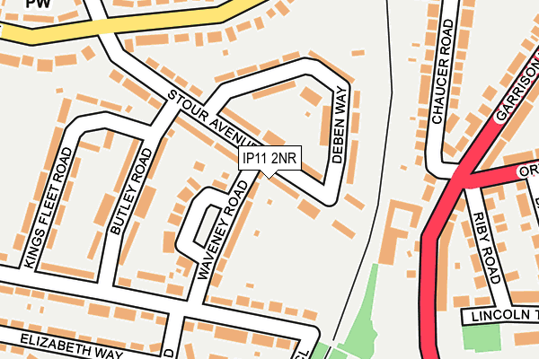 IP11 2NR map - OS OpenMap – Local (Ordnance Survey)