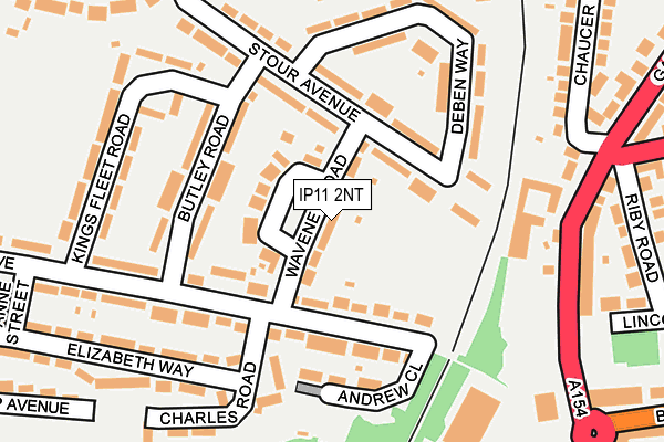 IP11 2NT map - OS OpenMap – Local (Ordnance Survey)