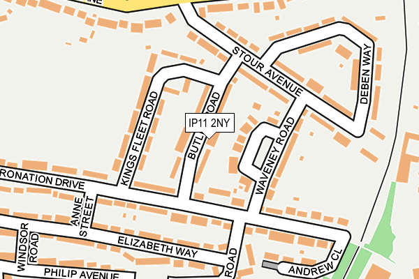 IP11 2NY map - OS OpenMap – Local (Ordnance Survey)