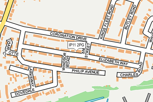 IP11 2PG map - OS OpenMap – Local (Ordnance Survey)