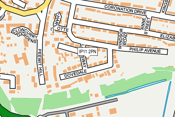 IP11 2PN map - OS OpenMap – Local (Ordnance Survey)