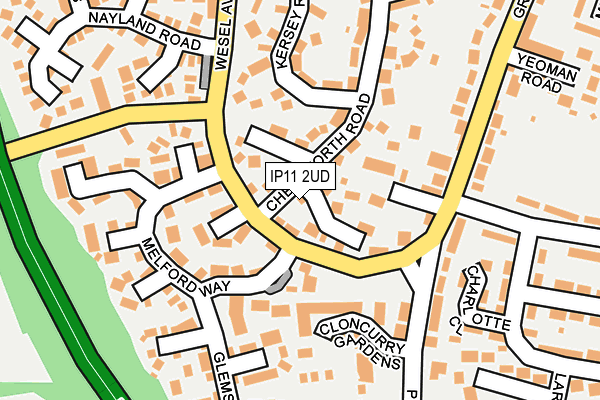 IP11 2UD map - OS OpenMap – Local (Ordnance Survey)
