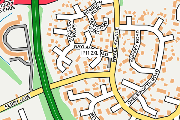 IP11 2XL map - OS OpenMap – Local (Ordnance Survey)