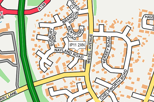 IP11 2XN map - OS OpenMap – Local (Ordnance Survey)