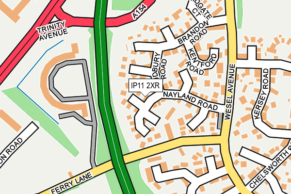 IP11 2XR map - OS OpenMap – Local (Ordnance Survey)