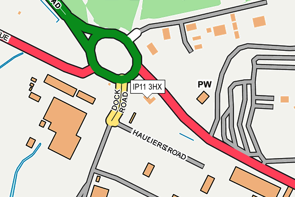 IP11 3HX map - OS OpenMap – Local (Ordnance Survey)