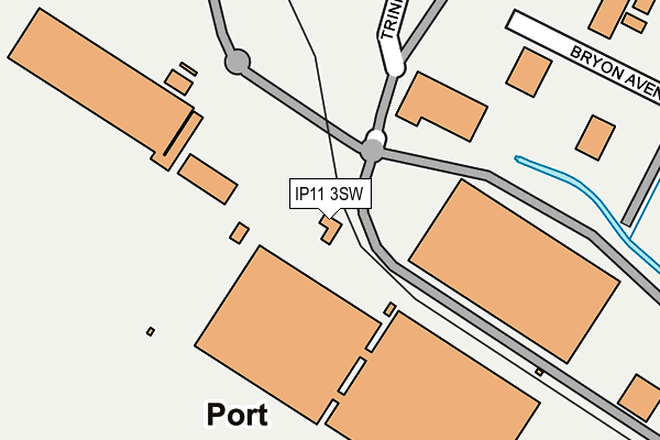 IP11 3SW map - OS OpenMap – Local (Ordnance Survey)