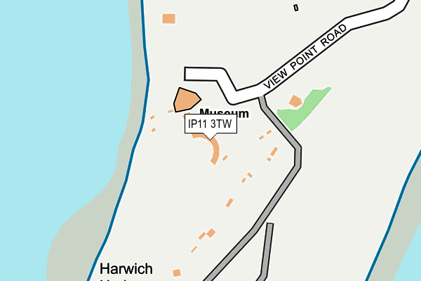 IP11 3TW map - OS OpenMap – Local (Ordnance Survey)