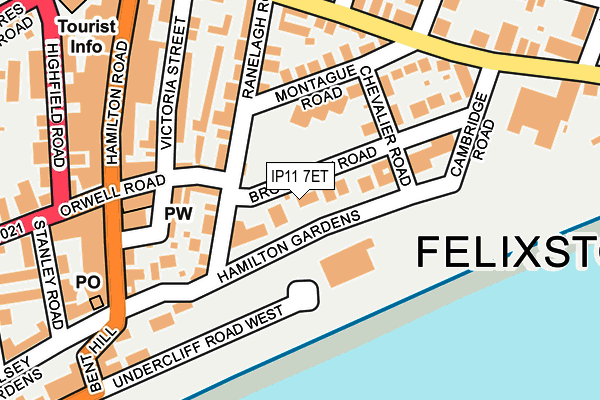 Map of BROADWATER COURT (FELIXSTOWE) LIMITED at local scale