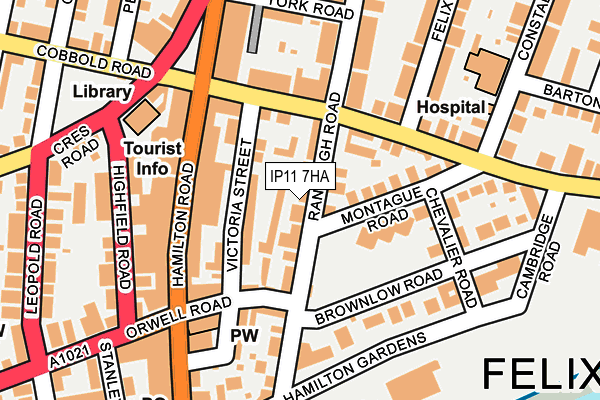 IP11 7HA map - OS OpenMap – Local (Ordnance Survey)