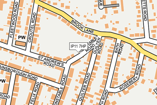 IP11 7HP map - OS OpenMap – Local (Ordnance Survey)