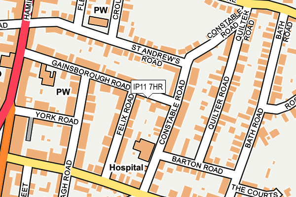 IP11 7HR map - OS OpenMap – Local (Ordnance Survey)