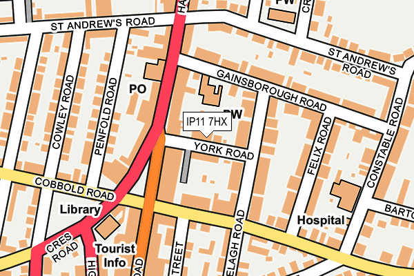 IP11 7HX map - OS OpenMap – Local (Ordnance Survey)