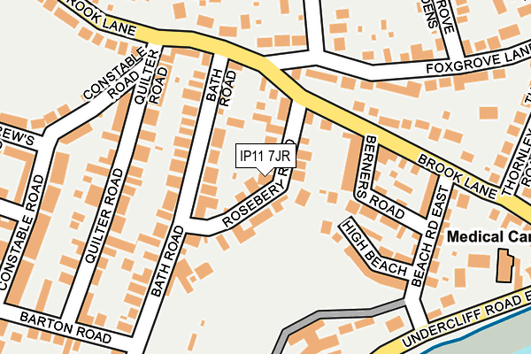 IP11 7JR map - OS OpenMap – Local (Ordnance Survey)